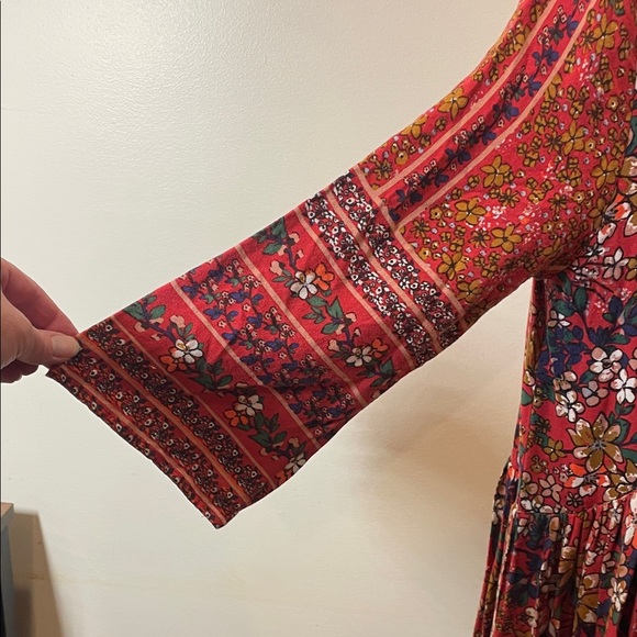 JODIFL Vibrant Red Floral Maxi Dress - Picture 5 of 12